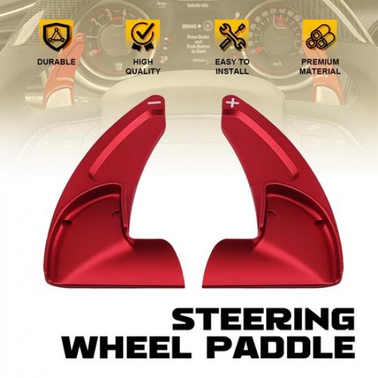 Pair Wheel Steering Shift Cover Paddle Red For - Cherokee Jeep Altitude