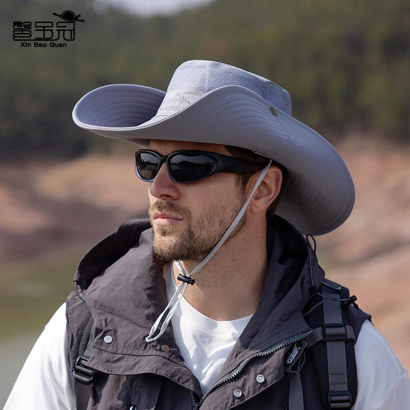 9251 summer outdoor mountaineering fishing hat men's eaves sunshade sun protection hat breathable versatile bucket hat