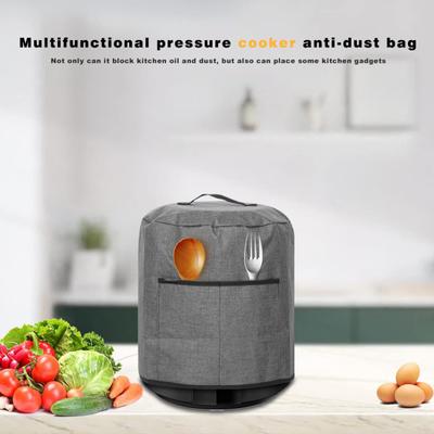 Cubierta Antipolvo para Freidora de Aire con Asa Bolsillo Lateral Gran Capacidad Lavable Antipolvo Protector Color Sólido Olla a Presión Arroz
