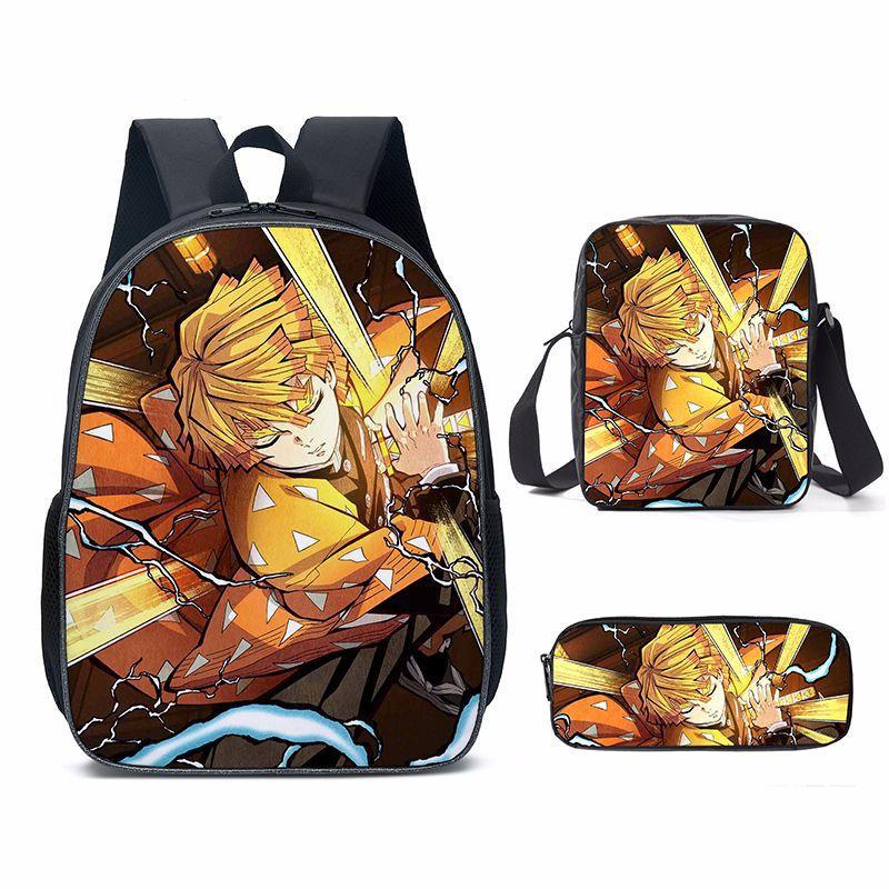 New Cartoon Super Moon Blade Three Piece Backpack Set for Primary and Secondary School Students