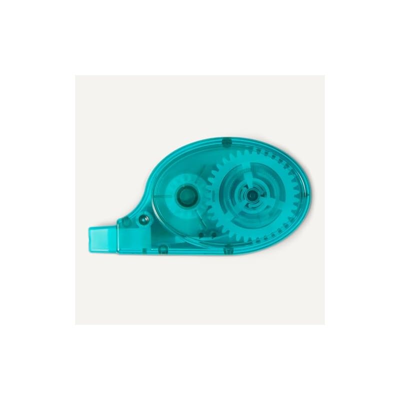 Amazon Basics Correction Tape, Approx. 4mm Wide, Double Roll (12m), 4-Pack, Side-Pull Type, Red/Blue/Green/Purple