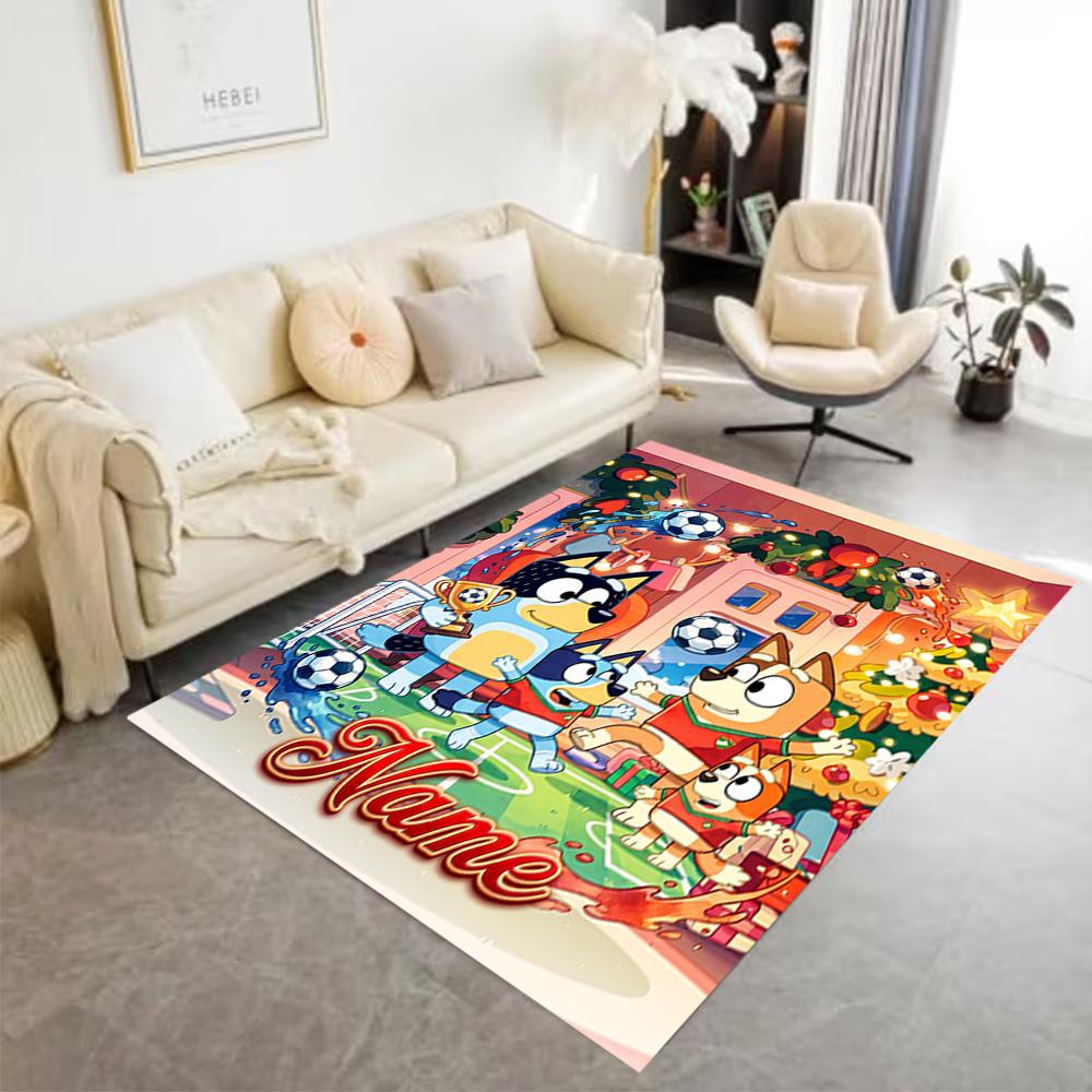 Autumn Forest Friends Customizable Name Area Rug Perfect for Playrooms Study Room Entryway Dormitory Antislip Carpet Anime Office Decor