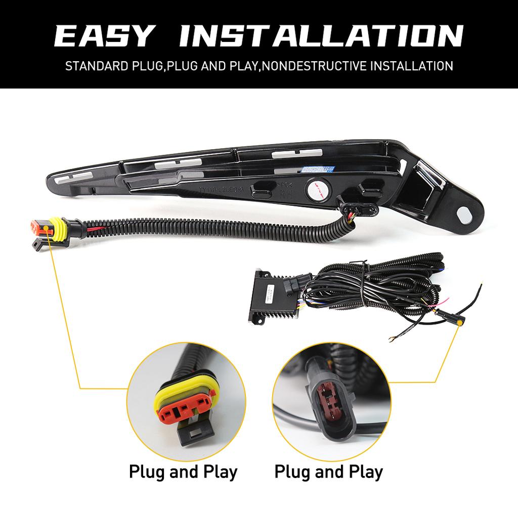 DLAA For Toyota Vitz 2017 2018 2019 LED Daytime Running Light DRL Turn Signal Fog Lamp White Yellow Waterproof Car Accessories