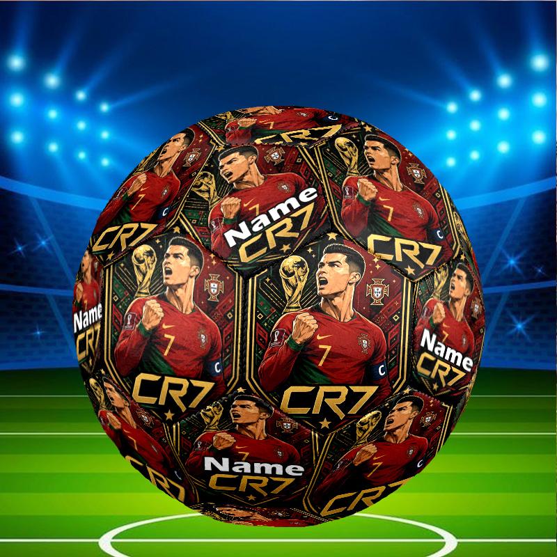 Custom Name Personalized Cristiano Ronaldo-A Print Size 5 Soccer Ball Training & Match Football, for Team, Kicking, Gift for Football Enthusiasts