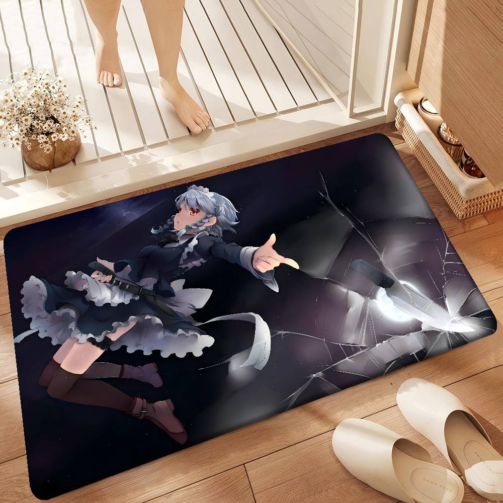 Sakuya Izayoi Cartoon Floor Mat Cheaper Anti-slip Modern Living Room Balcony Printed Bedside Mats
