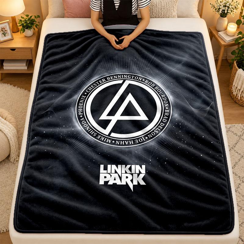 Flannel BlanketLinkin Park Warm Soft Throw Blanket for Indoor Sofa Bed Living Room Use