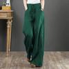 Sechzehn Farben Koreanischer Stil Baumwolle Leinen Damen Weitbeinige Hose: Hohe Taille, Übergröße, Bodenlang, Frühling/Sommer-Kollektion.