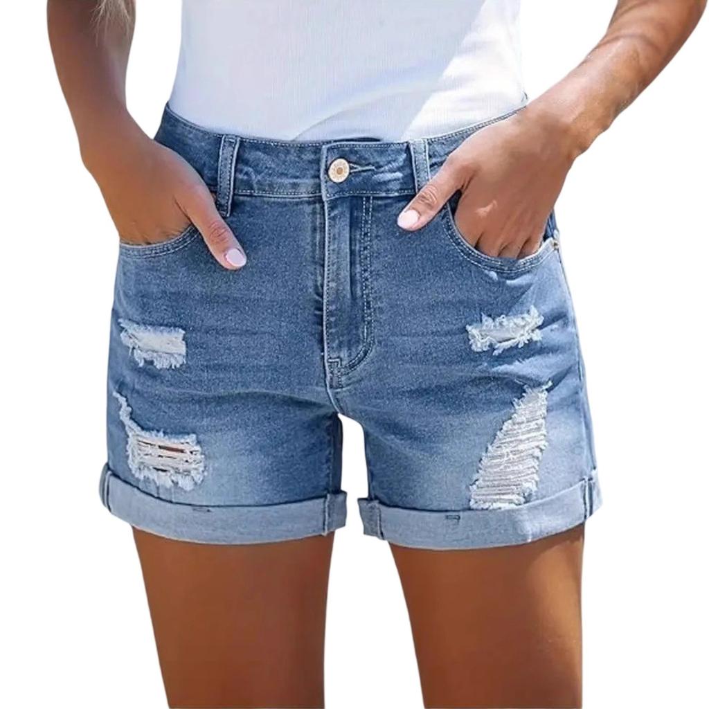 Women's Denim Classic Versatile High Waist Fashionable Shorts