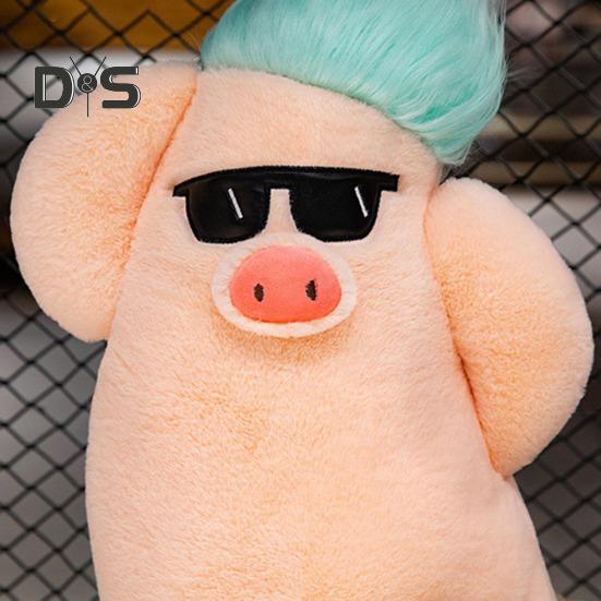 Funny Pig Plush Doll Soft Stuffed Animal Pillow for Boys Girls Adorable Pig Cuddly Toy Valentine's Day Gift