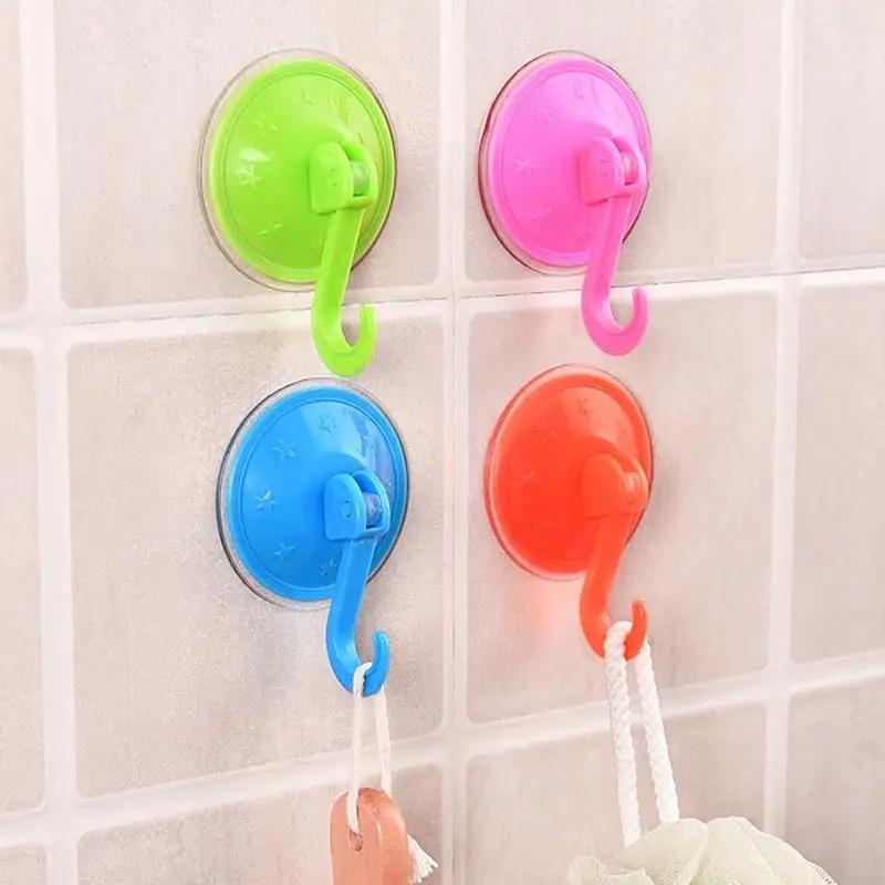 3pcs 7.5cm Suction Cup Hook Wall Plastic Seamless  Creative Vacuum