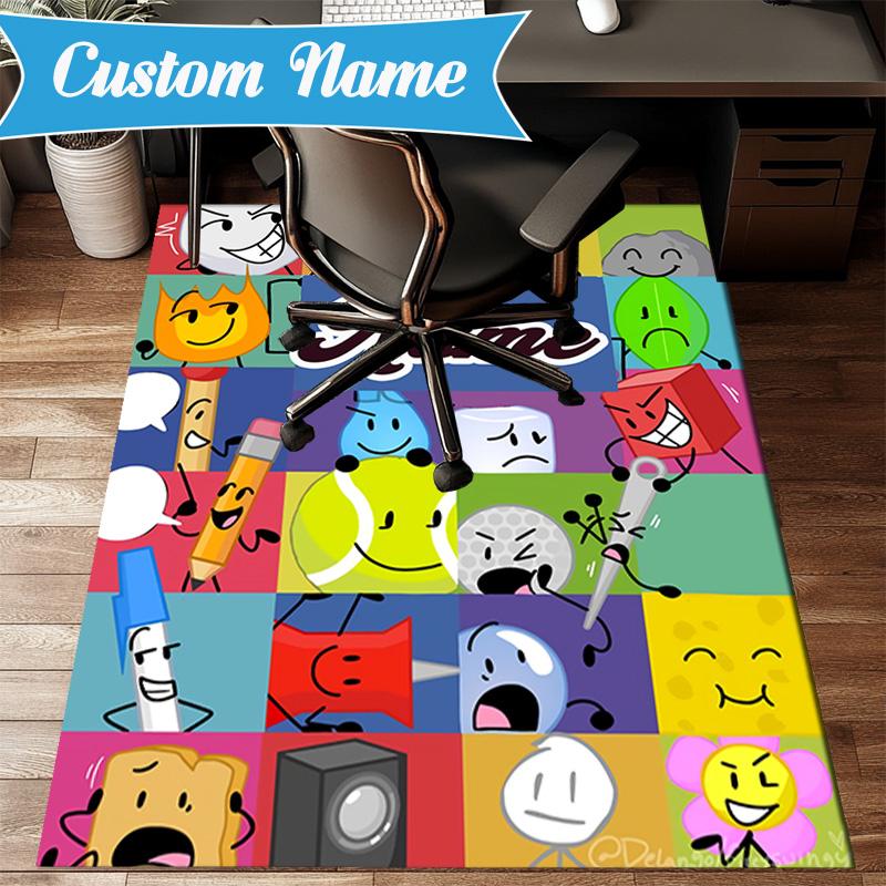 Custom Name Colorful Dream Island Rug for Living Room, Game Rooms, Office, Bedroom, Floor Mat Playful Design, fan gifts Christmas decor