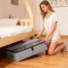 Under Bed Storage Containers Foldable With Clear Lid Handles Under The Bed Storage Bins For Closet Bedroom Living Room Home
