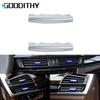 Car Front Air Conditoner AC Vent Grille Outlet Toggle Pieces Chromeplate Clips For BMW X5 X6 F15 F16 2014 2015 2016 2017 2018