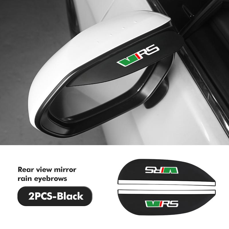 2pcs Carbon Car Rearview Mirror Rain Eyebrow Blocker Sun Visor For Skoda Octavia 2 3 Rapid Kodiaq Karoq Fabia Kamiq Superb MK3
