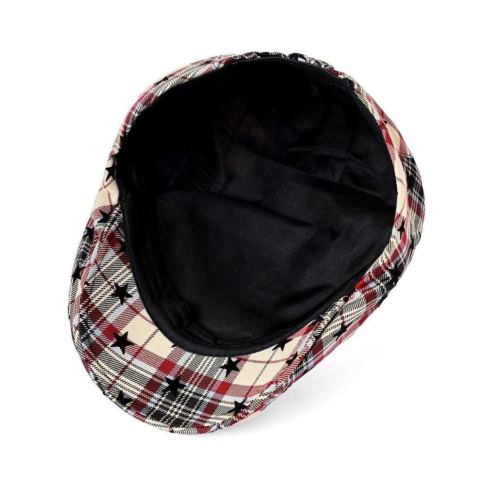 Y2k Plaid Women's Beret Vintage Painter Cap Trend Newsboy Cap  Streetwear