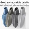 6Pairs High Quality Men Socks Short Combed Cotton Mesh Breathable Odor proof and antibacterial Spring Summer for Male sock New Size EUR38-45