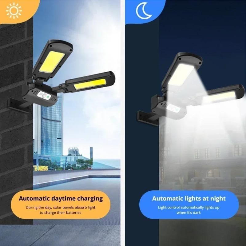 Solar Lamps Garden Villa Smart Illuminate Motion Sensor Weatherproof Wide Angle Wall Lights COB Powered Outdoor IP65 Waterproof