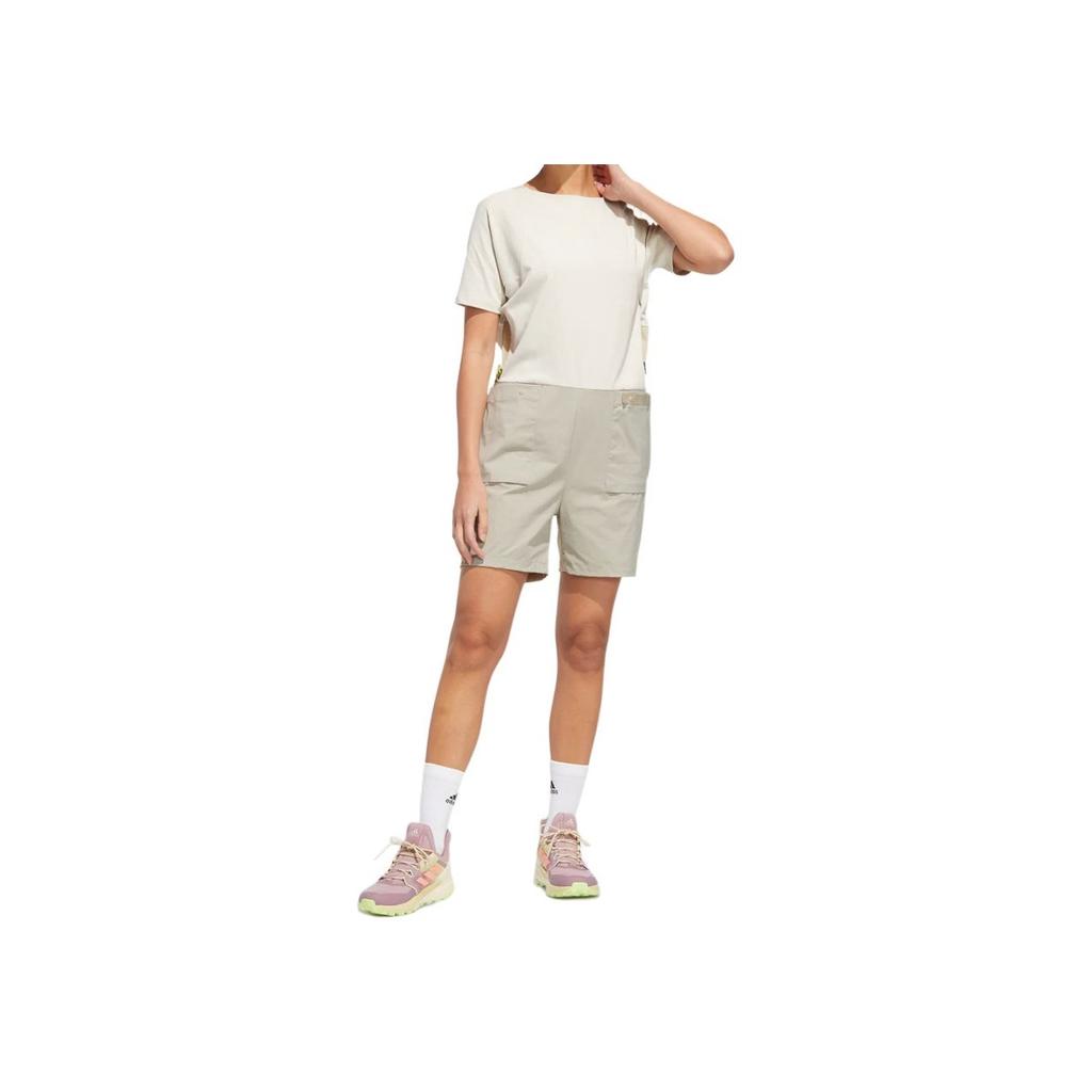 adidas Fashion Sports Series Breathable Comfortable Color Block Casual Jumpsuit Women Jumpsuit Brown HE5189