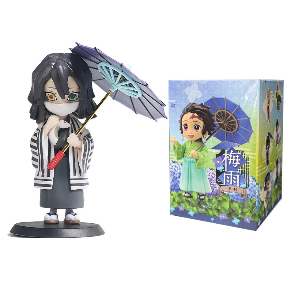 Latest 1-12Pcs Figurine Plum Rain Series Kochou Shinobu Tomioka Giyuu Mitsuri Figurine Plaything Gift For Kids
