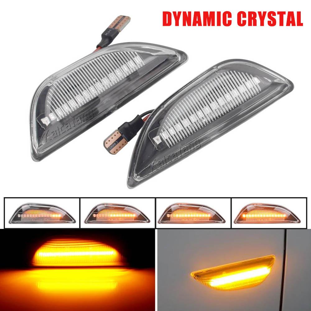 1Pair Dynamic LED Side Marker Flowing Turn Signal Sequential Blinker Lamp For Opel Mokka X Chevrolet Trax 2013- Buick Encore