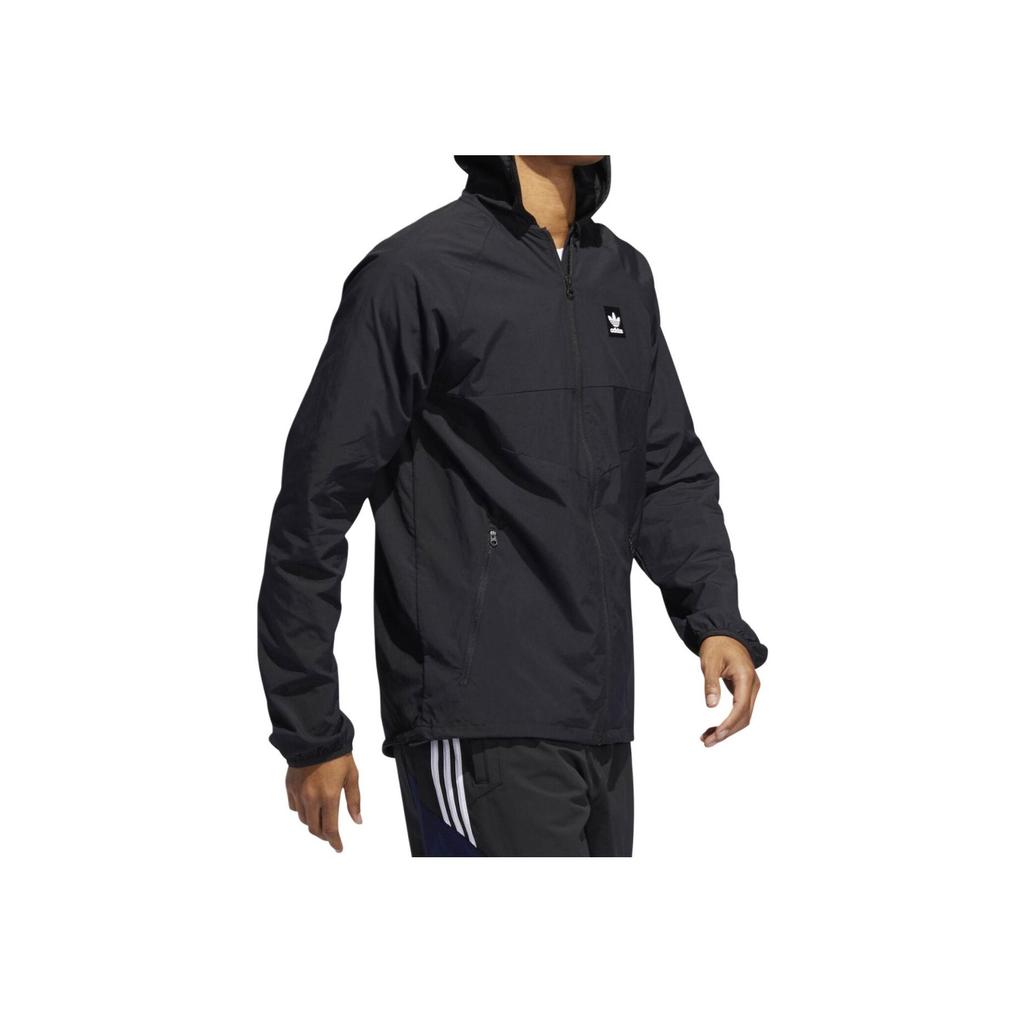 Adidas Originals Trefoil Sports Hooded Casual Jacket Men Jacket Black DU8322