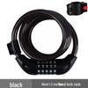Five-Digit Combo Bicycle Lock – Electric Vehicle, Mountain Bike, Anti-Theft Steel Cable Loop