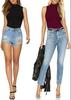 New Arrival Women's High Neck Sleeveless Jumpsuit - European & American Style, Sexy & Slimming
