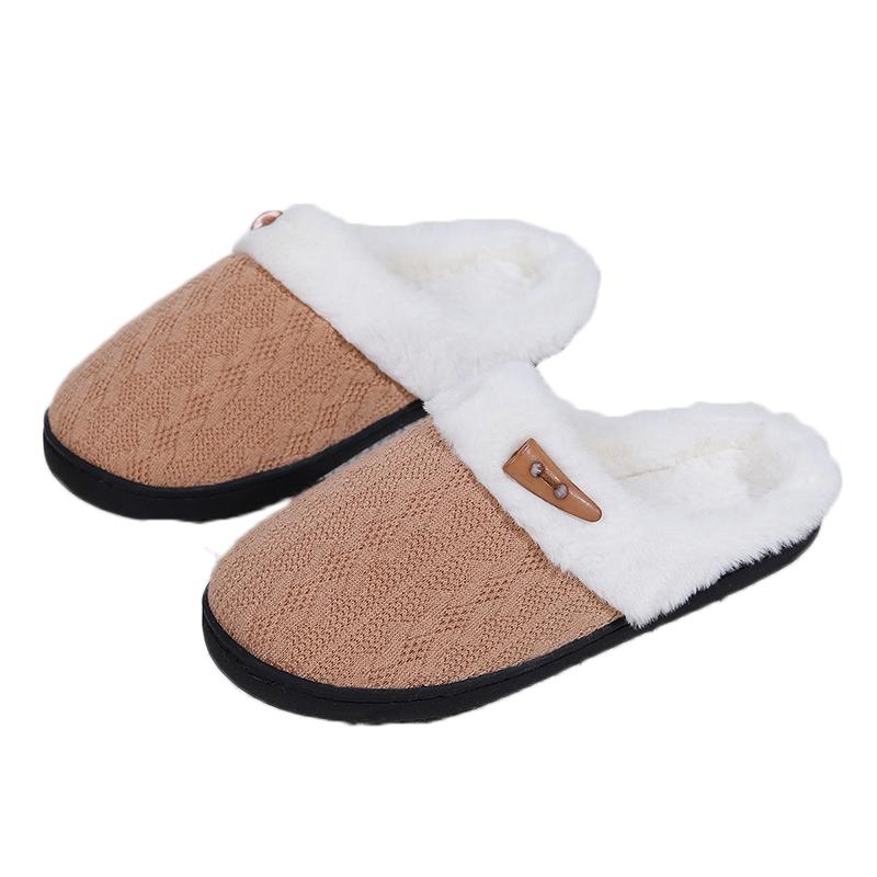 Winter Women Slippers Warm Couple Fluffy Slippers Faux Fur Women's Slippers Home Trend Female Indoor Cotton Shoes Footwear