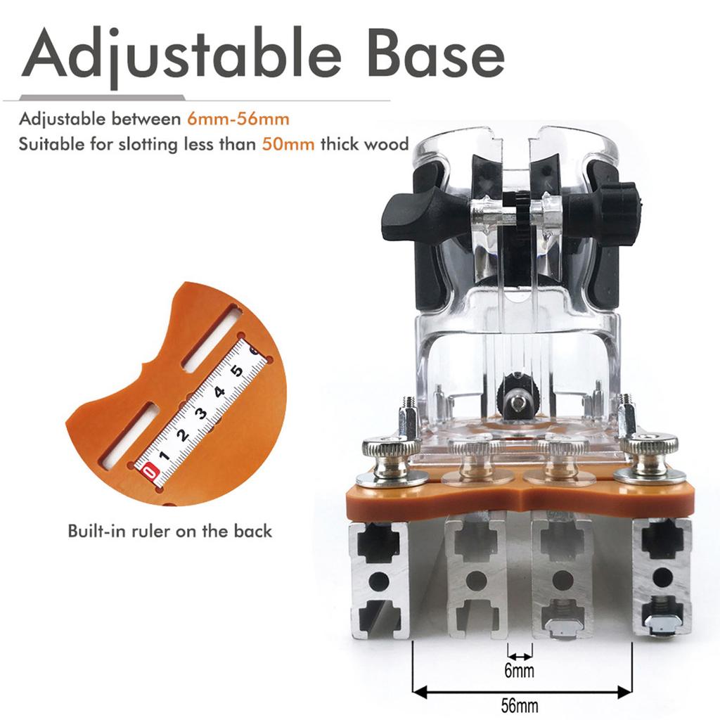 Wood Router Slotting Bracket  To 56mm Adjustable Base Trimmer Slotting Machine Bracket for Woodwork
