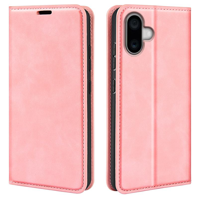 For iPhone 16 Case Card Slots Wallet Skin-Feel PU Leather Phone Cover