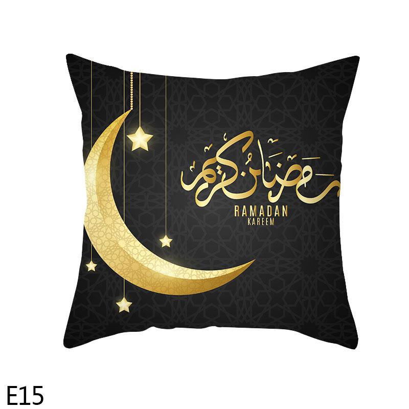 Heimdeko Ramadan & Eid Dekorative Digitale Druck Kissenbezüge Muster Kissenhülle Geeignet für Sofa Schlafzimmer Auto Kissenbezug