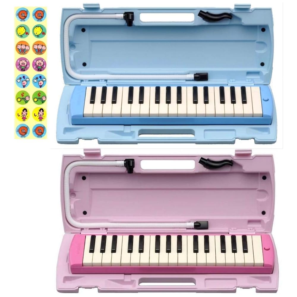 [Includes 5 Do-Re-Mi stickers] [5 units/mix and match] YAMAHA Pianica P-32E & P-32EP / Blue (5 units)
