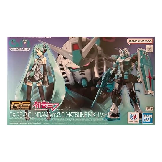 BANDAI SPIRITS RG Mobile Suit Gundam RX-78-2 Gundam Ver.2.0 [Hatsune Miku Ver.] 1/144 Scale Color-Co