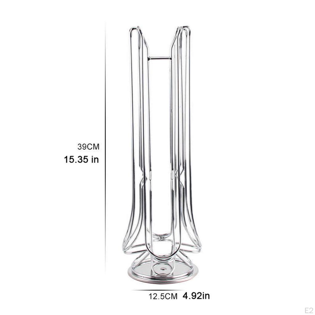 Coffee Capsule Degree Rotating Stand Rack, Holds 24 Capsules