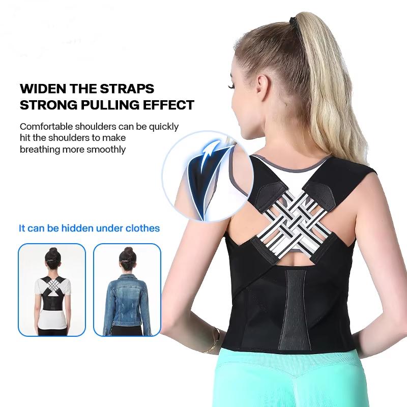 Anti-hunchback Corrector Posture Back Brace Adjustable Back Support Strap Elastic Back Correction Suitable for Men and Women