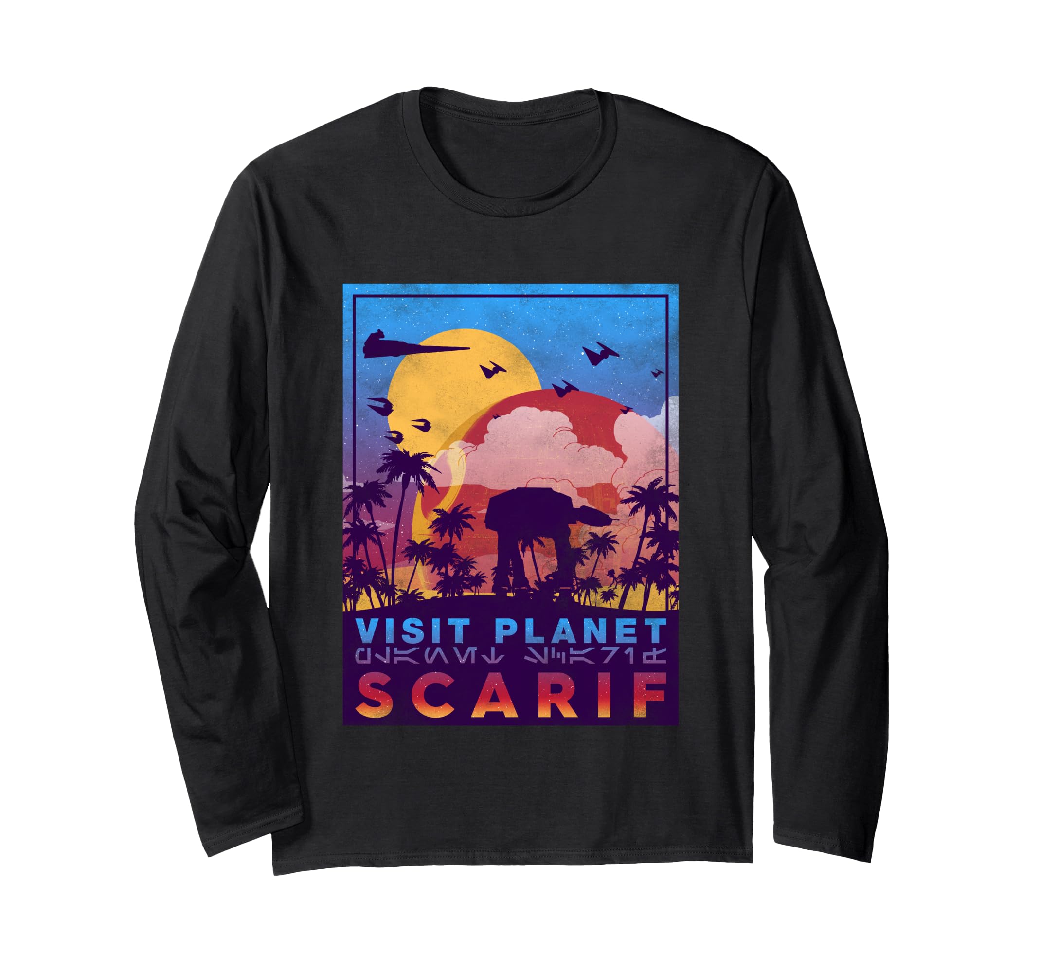 

Star Wars Rogue One Vintage Visit Scarif Travel Poster Long Sleeve T-Shirt