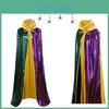 Chic Halloween Adult Hooded Cloak In Various Colors For Spooky Vampire Bride Looks