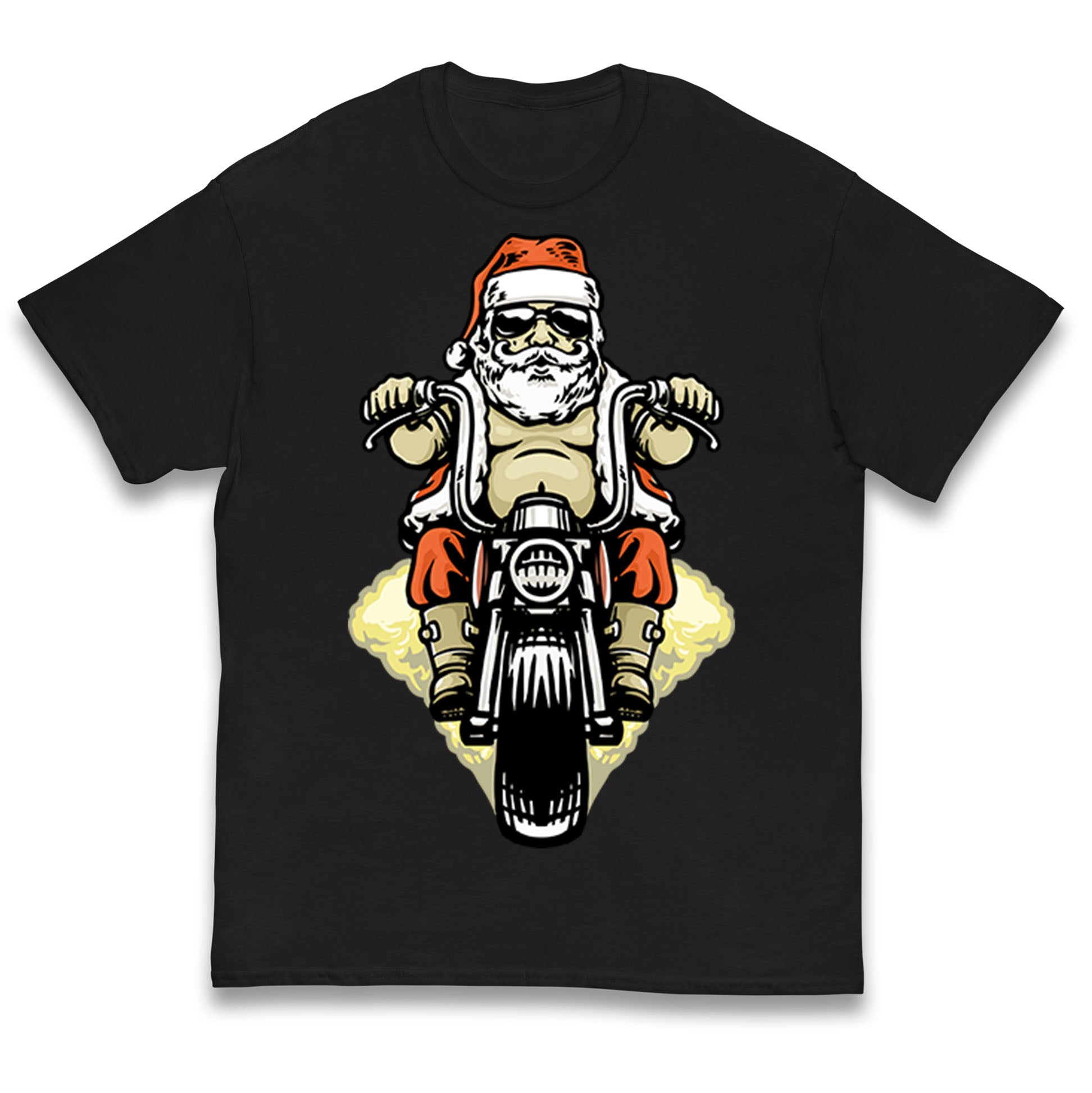 Santa Biker Christmas Kids T Shirt 120