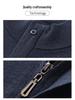 Hengyuanxiang Men's 100% Wool Thick Knit Half-High Neck Cardigan Sweater - Autumn/Winter 2025