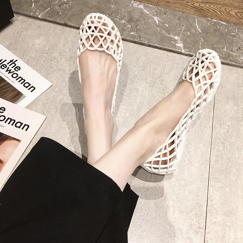 Women's Summer Mesh Jelly Sandals: Breathable, Non-Slip, Soft Sole Beach & Nurse Shoes