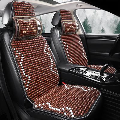 Housse de siège de voiture fraîche d'été, 1 pièce, perle en bois d'érable naturel, coussin de siège de voiture, Massage, respirant, étanche à l'environnement