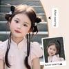 1 Pair Trendy Cute Children'S Wig Braid Bow Knot Sphere Head Hair Clip Double Ponytail Wig Fried Dough Twists Braid Female Use