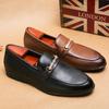 2024 New Men Casual Slip-on Business Loafers Male Concise Fashion Leather Shoes Soft High Quality Driving Shoes Mule Dress Shoes