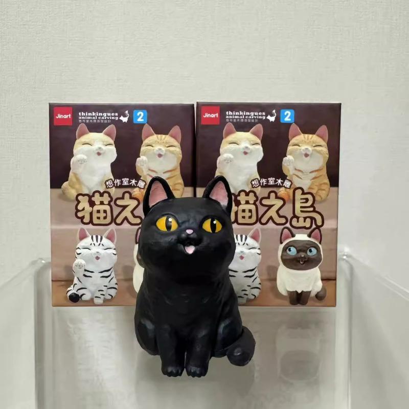 Niedliche Katzen Serie Actionfigur Getigerte Katze Kreatives Niedliches Figurenmodell Ornamente Anhänger Großhandelsspielzeug