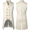 2025 Gothic Medieval Men's Vest and Waistcoat Set for Spring/Autumn - European & American Style Stage Costume