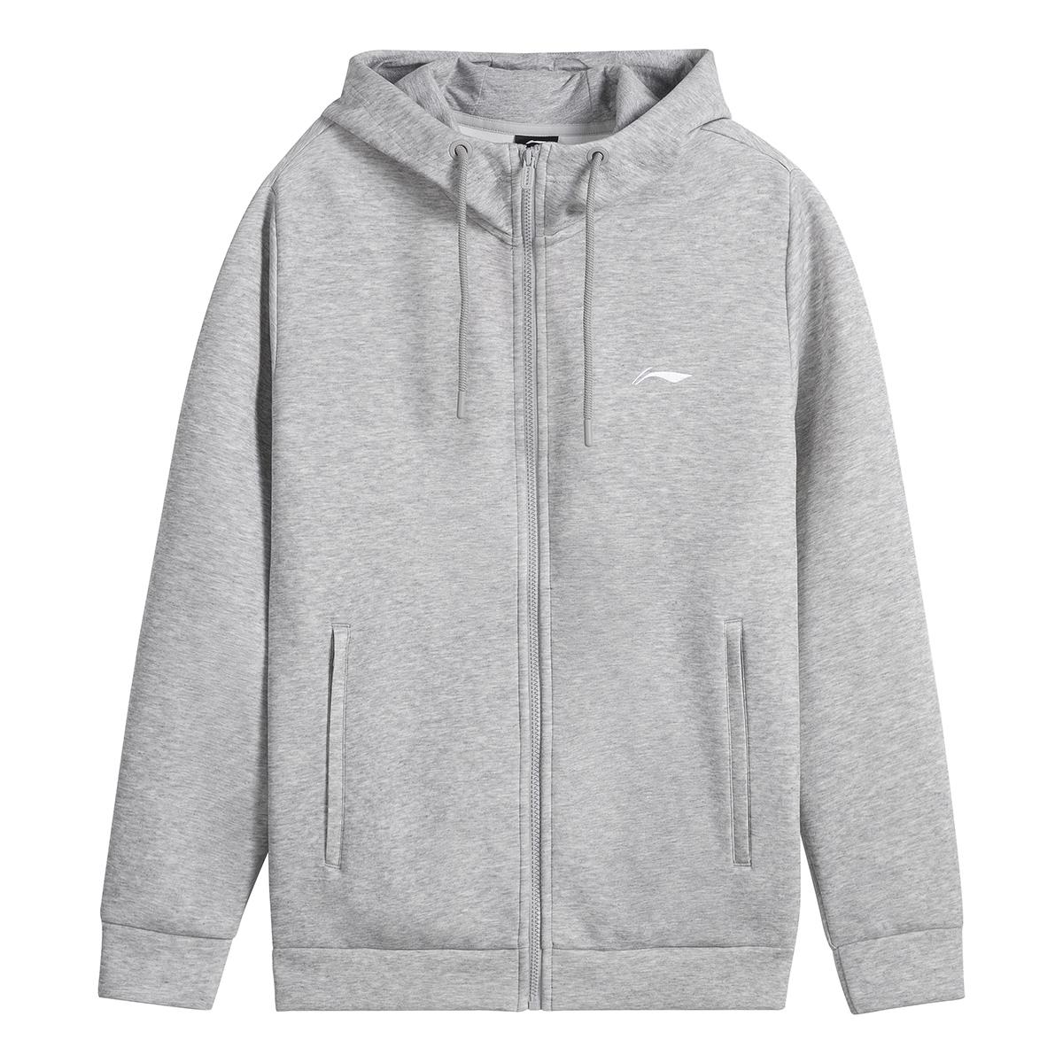 Li-Ning Модный Универсальный Простой Удобный Кардиган-толстовка с капюшоном и длинным рукавом Мужская толстовка AWDVG73-2 5XL