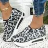 Fashion Autumn Winter Leopard Platform Sneakers Women Letter Print Slip On Sports Shoes for Woman Non Slip Wear Resistant Shoes Female