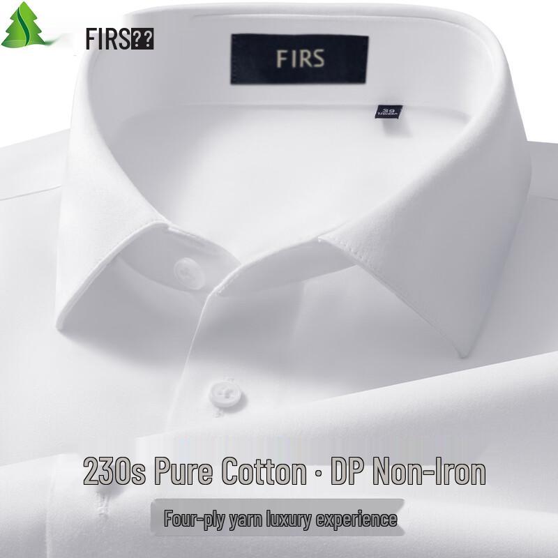 

Мужская рубашка FIRS с коротким рукавом, 230 нитей, 100% хлопок, не требует глажки 43