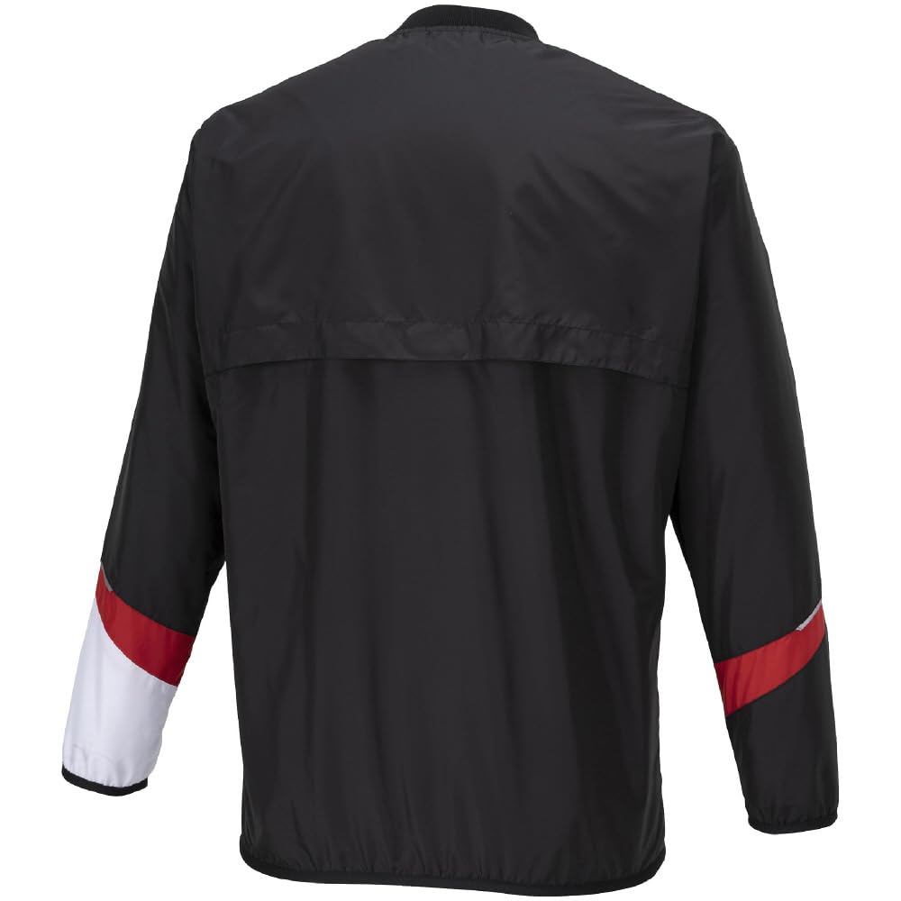Tennis Windbreaker Standard Mesh Black X Size L Shirt, Water-Repellent, Silhouette, Lining, 62MEA504, Red,