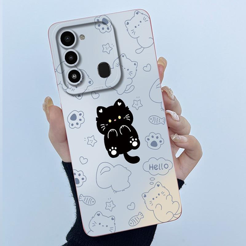 For Tecno Spark 8C Phone Case KG5k KG5j Cute Panda Girls Cats Liquid Silicone Back Cover For Tecno Spark Go 2022 Spark8C Funda